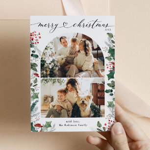 Festividades Cartão de Natal Feliz para o Arco Fotográfico Verm