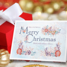 Cartão de Natal Feliz para o Oceano