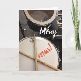 Festividades Cartão de Natal Feliz para um Drummer