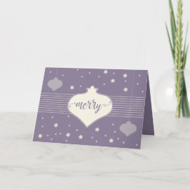 Festividades Cartão de Natal "Feliz" retrô moderno e elegante