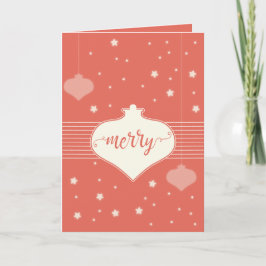 Festividades Cartão de Natal "Feliz" retrô moderno e elegante