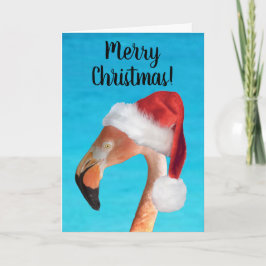 Festividades Cartão de Natal Feliz, Rosa Flamingo