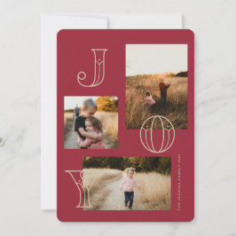 Festividades Cartão de Natal Festivo De 3 Fotos