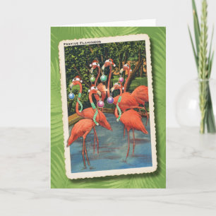 Festividades Cartão de Natal Festivo Flamingos