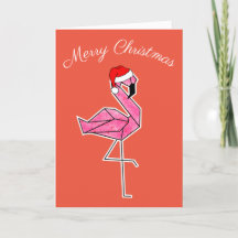 Cartão de Natal Flamingo