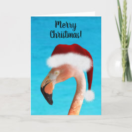 Festividades Cartão de Natal Flamingo Rosa Feliz Natal
