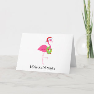 Festividades Cartão de Natal Flamingo Rosa Rosa Mele Kalikimak