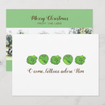 Cartão de Natal Flat "Lettuce Adore"