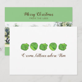 Festividades Cartão de Natal Flat "Lettuce Adore"