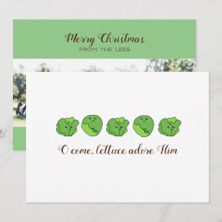 Festividades Cartão de Natal Flat "Lettuce Adore"