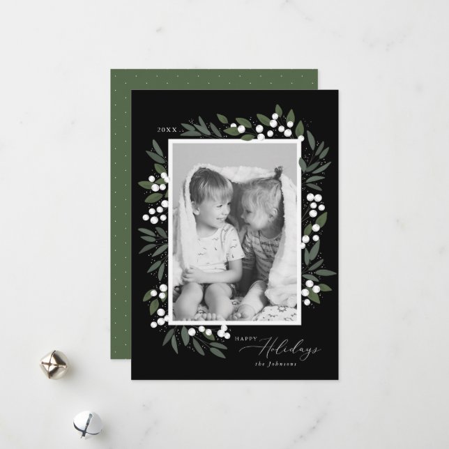 Festividades Cartão de Natal Folhas de Natal (Frente/Verso In Situ)