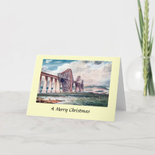 Festividades Cartão de Natal - Forth Bridge, Escócia