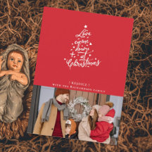 Cartão de Natal Foto Amor Desceu