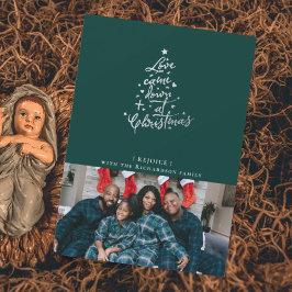 Festividades Cartão de Natal Foto Amor Desceu