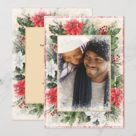 Festividades Cartão de Natal Foto Férias Natal Vintage Sazonal