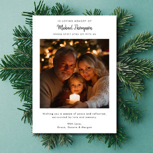 Festividades Cartão de Natal Fotográfico após a morte na famíli