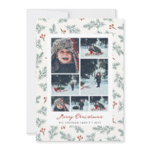 Cartão de Natal Fotográfico Botânico