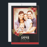 Festividades Cartão de Natal Fotográfico | Chalkboard Floral<br><div class="desc">Cartão de Natal Fotográfico | Chalkboard Floral</div>