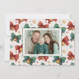 Festividades Cartão de Natal Fotográfico de Arcos xadrezes