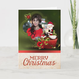 Festividades Cartão de Natal Fotográfico de papais noeis