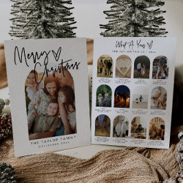 Festividades Cartão de Natal Fotográfico do Ano Moderno em Revi