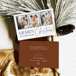 Festividades Cartão de Natal Fotográfico, Feliz Natal Moderno