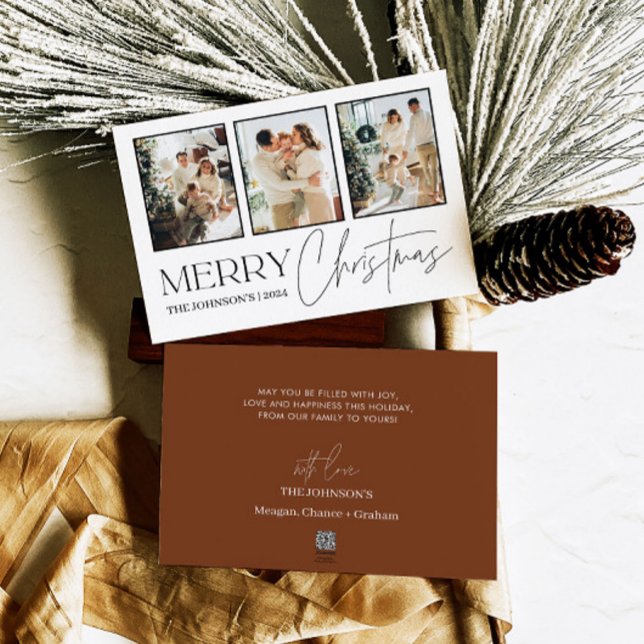 Festividades Cartão de Natal Fotográfico, Feliz Natal Moderno (Criador carregado)