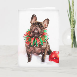 Festividades Cartão de Natal francês Bulldog