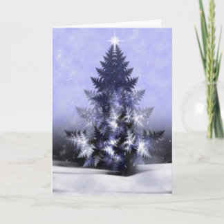 Festividades Cartão de Natal Frato de Árvore Yule Azul