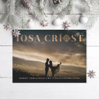 Cartão de Natal Gaelic Íosa Críost Cross