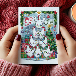 Festividades Cartão de Natal Galinhas Feliz Cluck-Natal