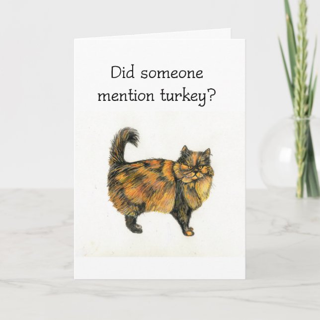 Festividades Cartão de Natal - Gato de Tabby Castanho (Frente)