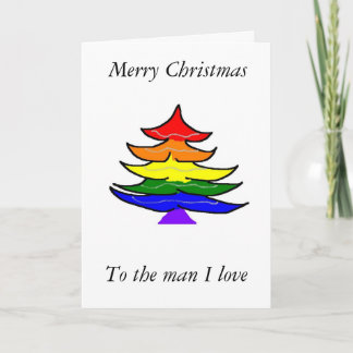 Festividades cartão de Natal gay