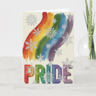 Festividades Cartão de Natal Gay de Arte Orgulhosa Elegante