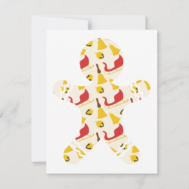 Festividades Cartão de Natal Gingerbird (Frente)