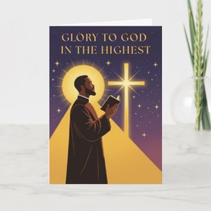 Festividades Cartão de Natal Glória a Deus
