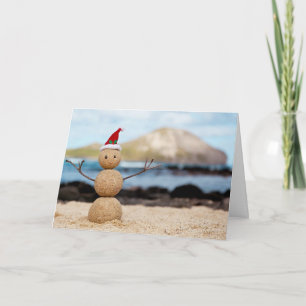 Festividades Cartão de Natal Havaiano Snowman
