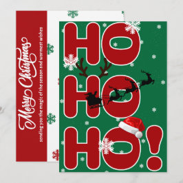 Festividades Cartão de Natal Ho Ho Ho