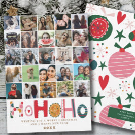 Festividades Cartão de Natal Ho Ho Ho Ho para Colagem de Fotos 