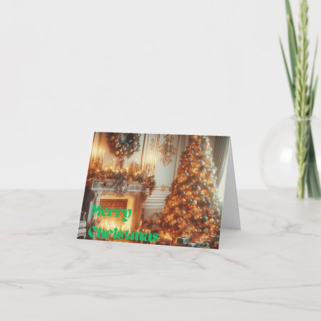 Festividades Cartão de Natal horizontal (Frente)