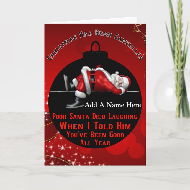 Festividades Cartão de Natal Humorístico (Frente)
