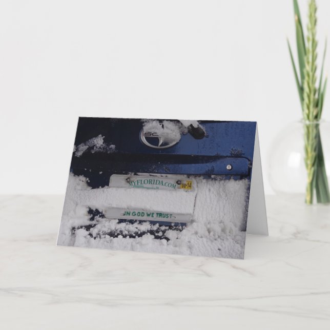 Festividades Cartão de Natal Humorístico Flórida Snowbird (Frente)