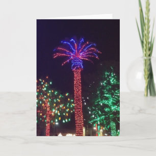 Festividades Cartão de Natal iluminado arizona da palmeira