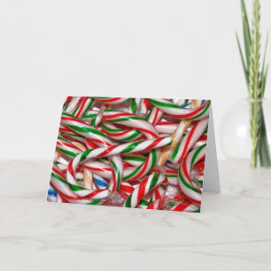 Festividades Cartão de natal impressão da cana-doce