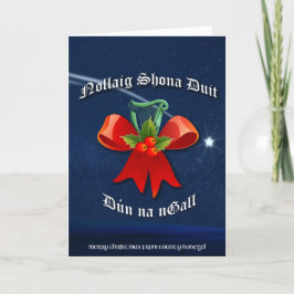 Festividades Cartão de Natal Irlandês Donegal - Nollaig Shona D