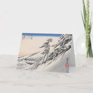 Festividades Cartão de Natal Japonês Antigo