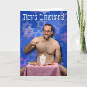 Festividades Cartão de Natal judaico engraçado