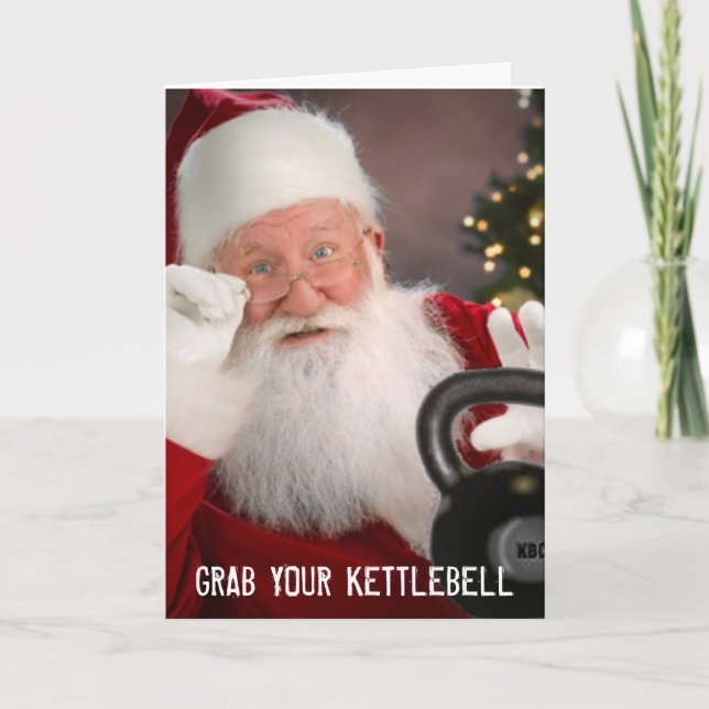 Festividades Cartão de Natal Kettlebell (Frente)
