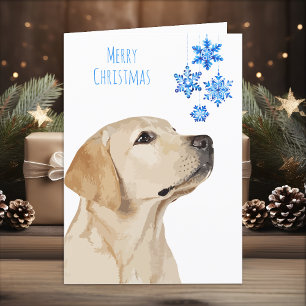 Festividades Cartão de Natal Labrador Amarelo Labrador