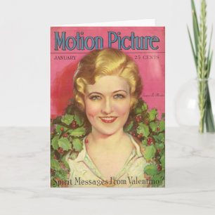 Festividades Cartão de Natal Laura LaPlante